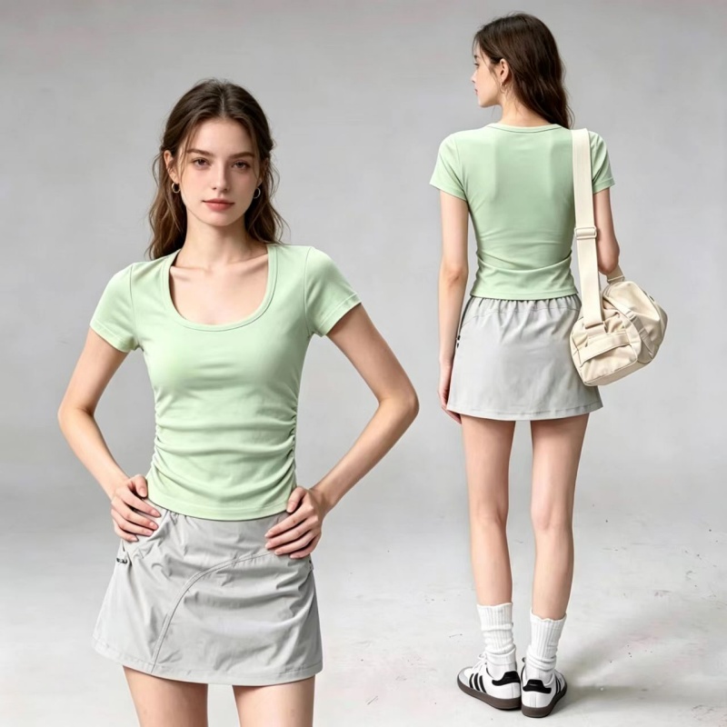Summer Short Sleeve Padded Spo - Pilate Yoga Workout recension och pris