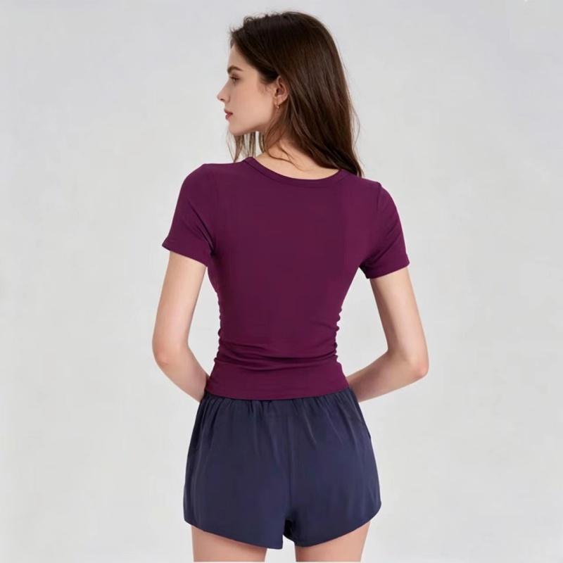 Summer Short Sleeve Padded Spo - Pilate Yoga Workout recension och pris
